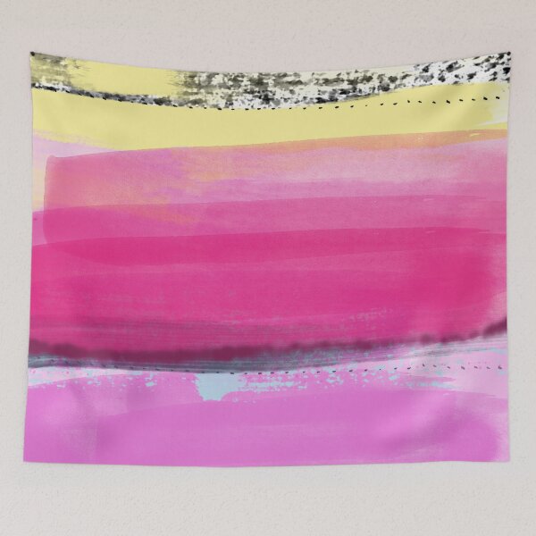 Item preview, Watercolor Abstract Layers Version1 Pink Vivid designed and sold by Bebichic.