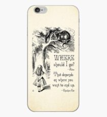 Alice im Wunderland - Cheshire Cat Zitat - Wo soll ich hingehen? - 0118 iPhone-Hülle & Cover