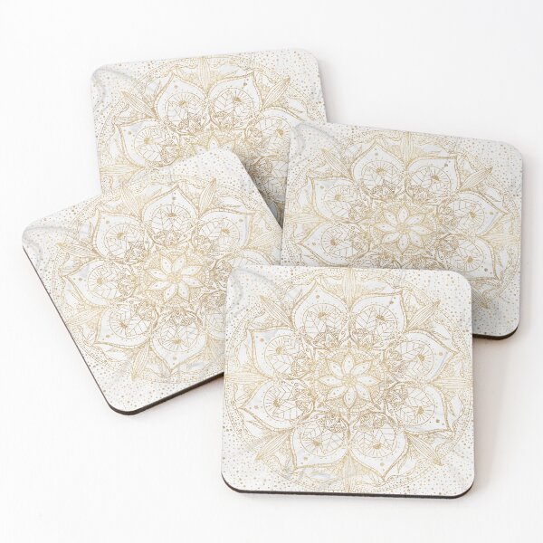 Item preview, Trendy Gold Floral Mandala Marble Design designed and sold by InovArtS.