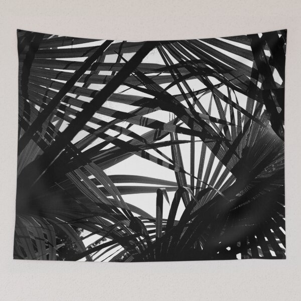 Item preview, Palm leaves Black and White designed and sold by Bebichic.