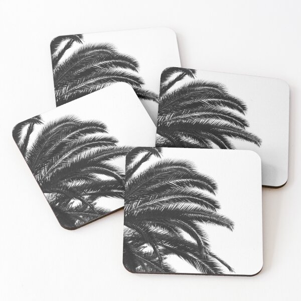 Item preview, Palm tree Leaf Monochrom Half Black Photography designed and sold by Bebichic.