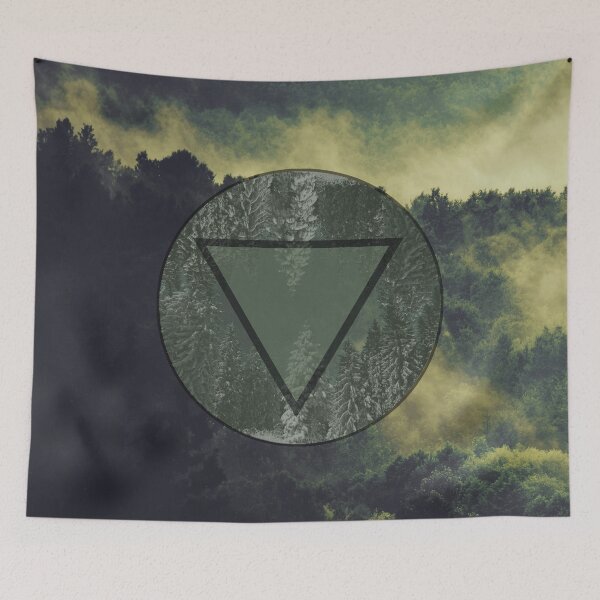 Item preview, Dark Forest Green fog Landscape designed and sold by Bebichic.