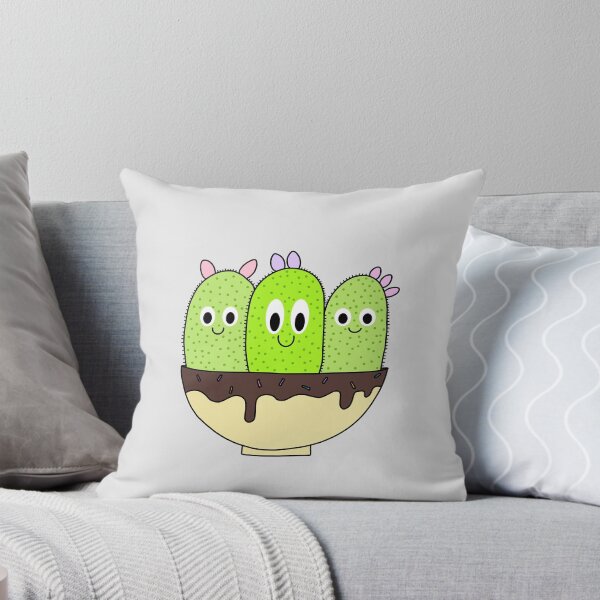 Artikelvorschau, Cute Cactus Design #107: 3 Cacti In Sundae Pot entworfen und verkauft von DreamCactus.