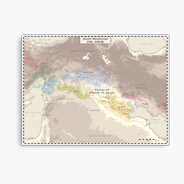 Ancient Mesopotamia 2350-2290 BC Canvas Print