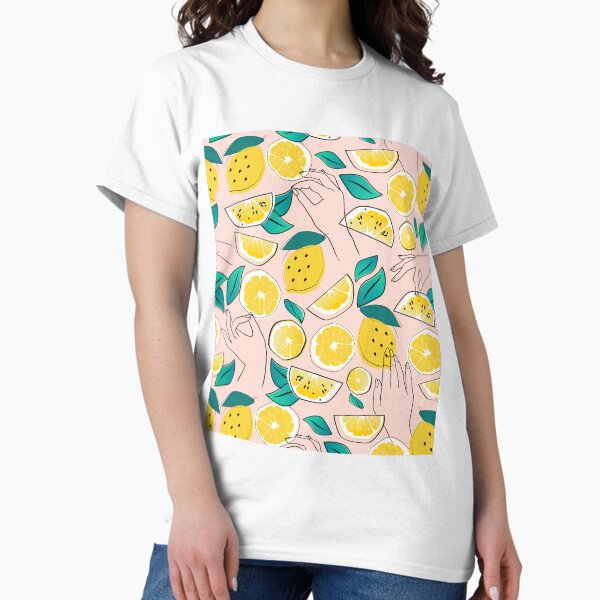 In Lemons We Trust #pattern #illustration Classic T-Shirt