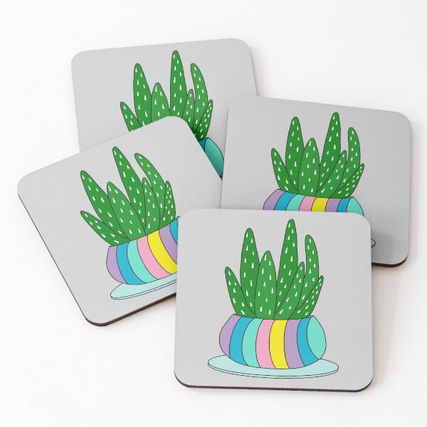 Item preview, Cute Cactus Design #109: Aloe Vera Succulent In A Cute Candy Colored Pot designed and sold by DreamCactus.