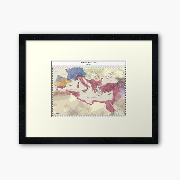 Byzantine Empire - AD 565 Framed Art Print