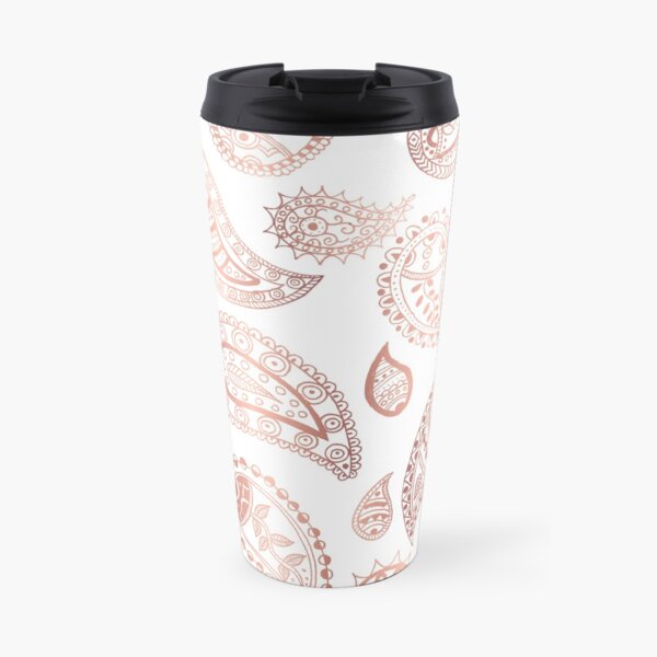 Rose gold paisley pattern Travel Mug