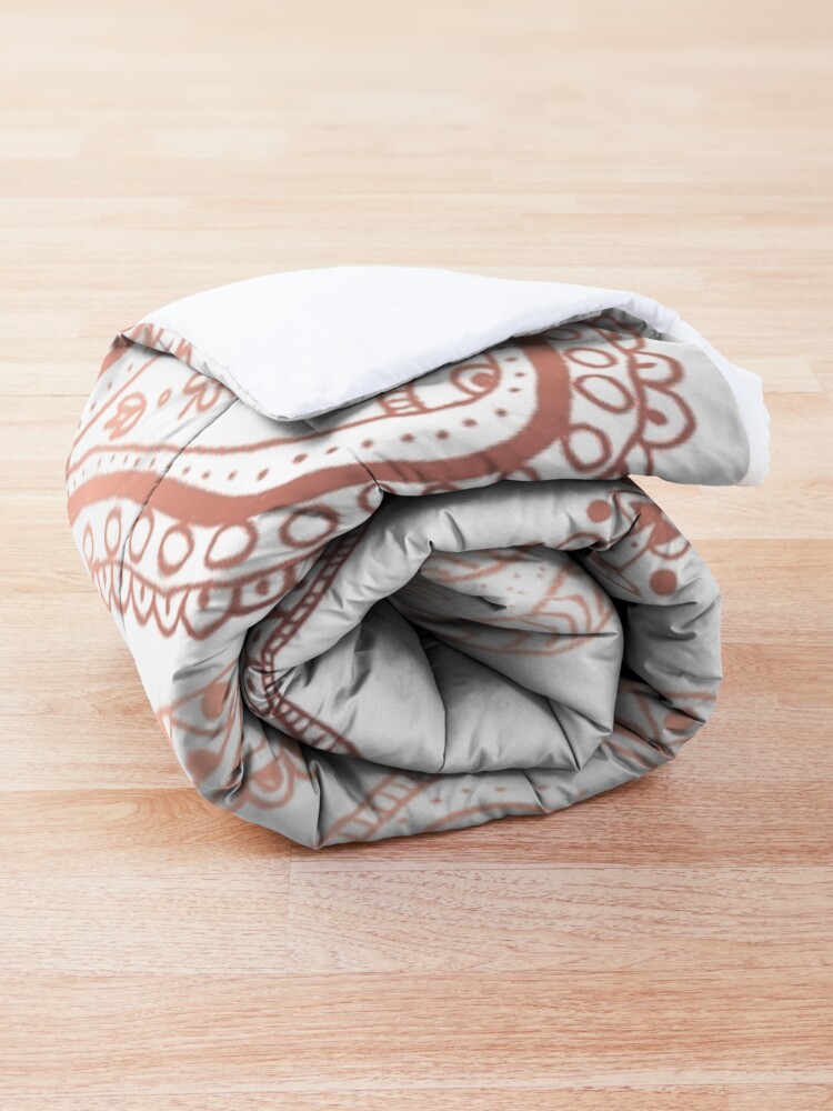 Alternative Ansicht von Roségold Paisley-Muster Tagesdecke