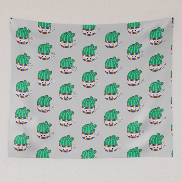 Item preview, Cute Cactus Design #112: Barrel Cactus In Rainbow Mug designed and sold by DreamCactus.