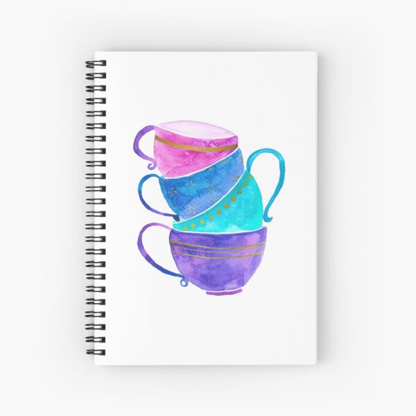 Stacked teacups Spiral Notebook
