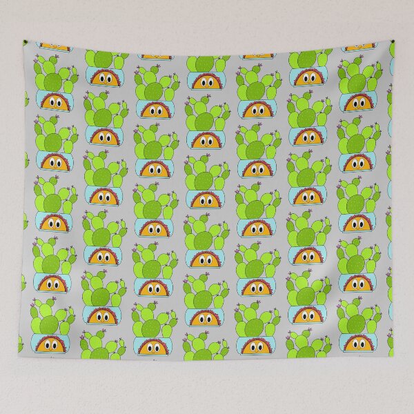 Item preview, Cute Cactus Design #113: Beavertail Cacti In A Happy Flower Pot designed and sold by DreamCactus.