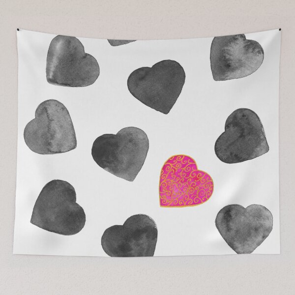 Item preview, One heart in a million - black and pink palette designed and sold by Home Cyn Home.
