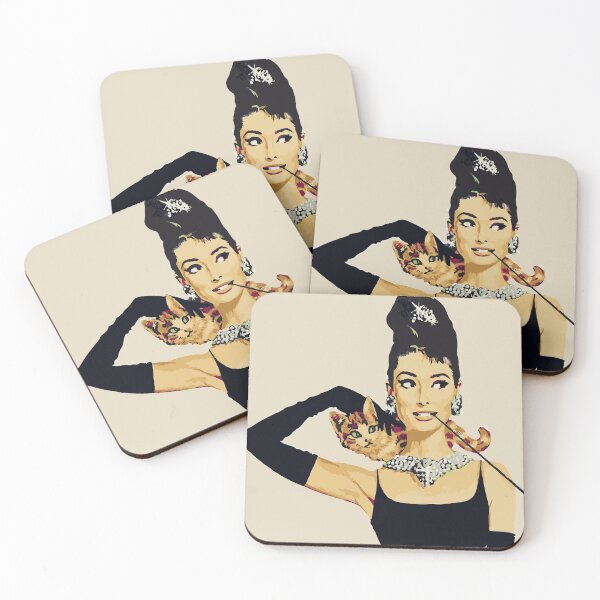 Breakfast at Tiffanys | Audrey Hepburn Coasters (Set of 4)