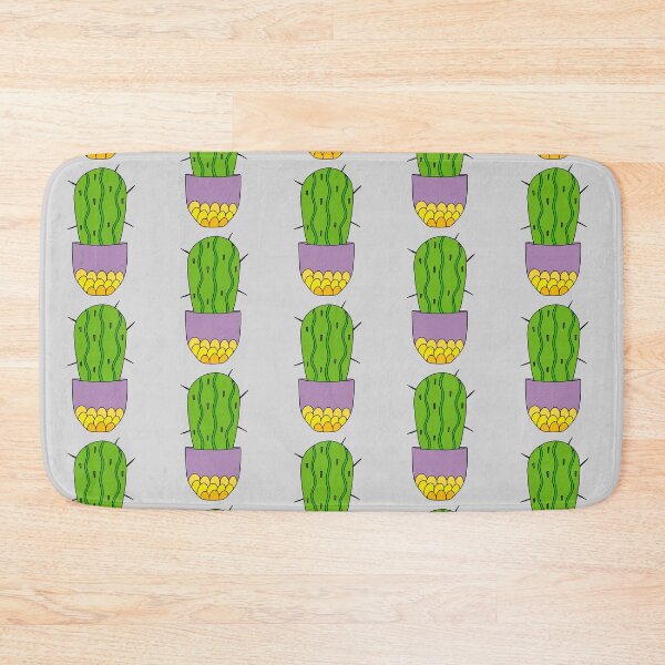Item preview, Cute Cactus Design #115: Big Spiky Cactus In A Scalloped Pot designed and sold by DreamCactus.