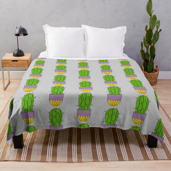 Item preview, Cute Cactus Design #115: Big Spiky Cactus In A Scalloped Pot designed and sold by DreamCactus.