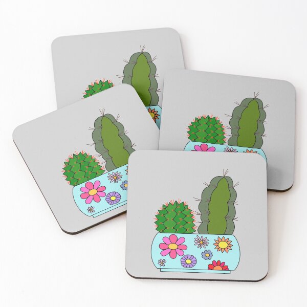Item preview, Cute Cactus Design #116: Cacti Arrangement In Floral Pot designed and sold by DreamCactus.