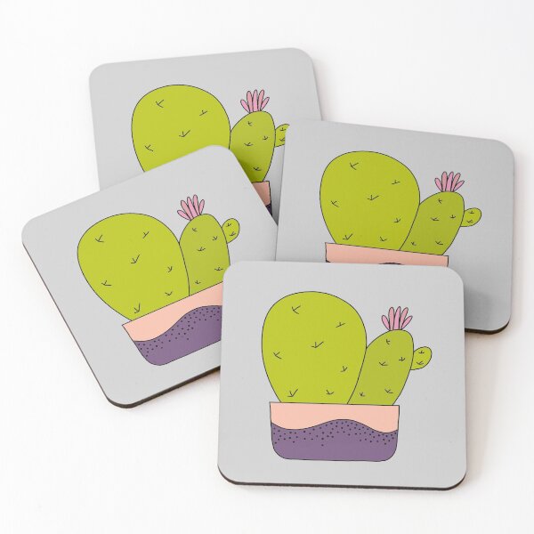 Item preview, Cute Cactus Design #117: Cacti Bunch With Pink Flower designed and sold by DreamCactus.