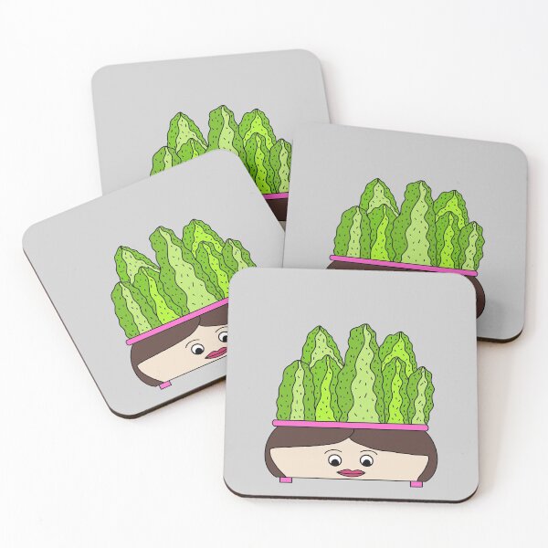 Item preview, Cute Cactus Design #120: Cacti Growing Out Of A Cute Face Pot designed and sold by DreamCactus.