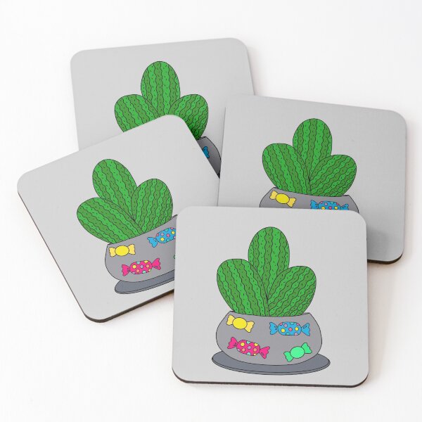 Item preview, Cute Cactus Design #121: Cacti In A Trick Or Treat Halloween Pot designed and sold by DreamCactus.