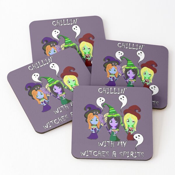 Item preview, Halloween Chillin With My Witches & Spirits Funny Drinking Party Witch designed and sold by tamdevo1.