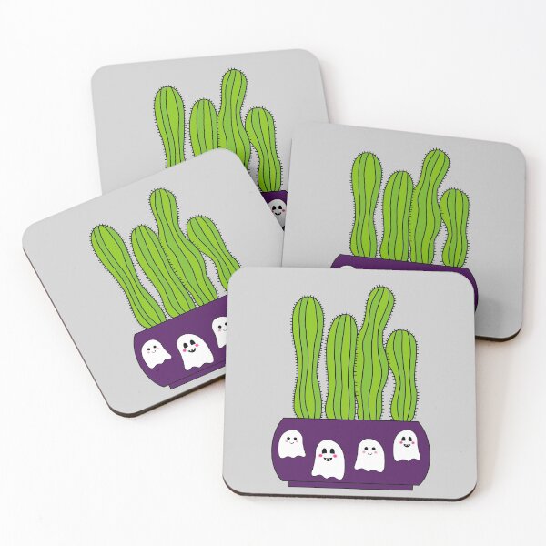 Item preview, Cute Cactus Design #122: Cacti In Halloween Ghosts Pot designed and sold by DreamCactus.