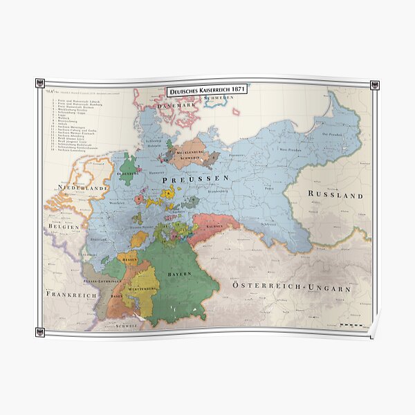 German Empire AD 1871 Poster