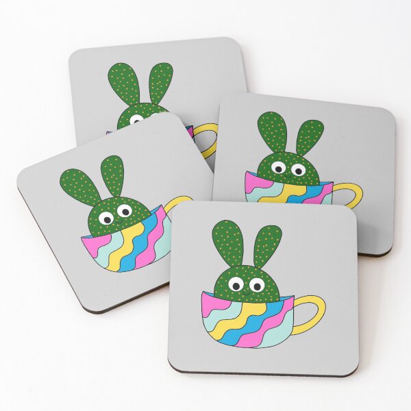 Item preview, Cute Cactus Design #125: Cute Beaver Tail Cactus In A Colorful Mug designed and sold by DreamCactus.