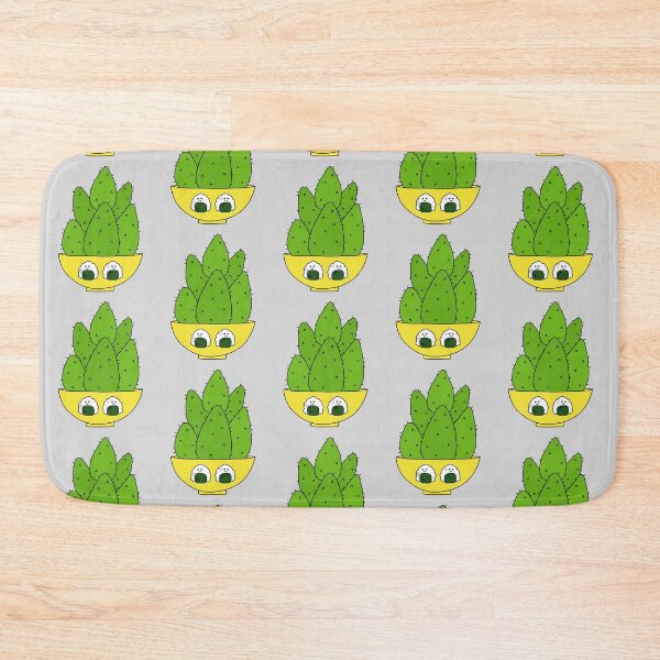Item preview, Cute Cactus Design #126: Cute Cacti Bunch In A Bowl With Onigiri designed and sold by DreamCactus.