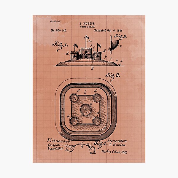 Item preview, Game Board Castle Patent Year 1896 designed and sold by drawspots.