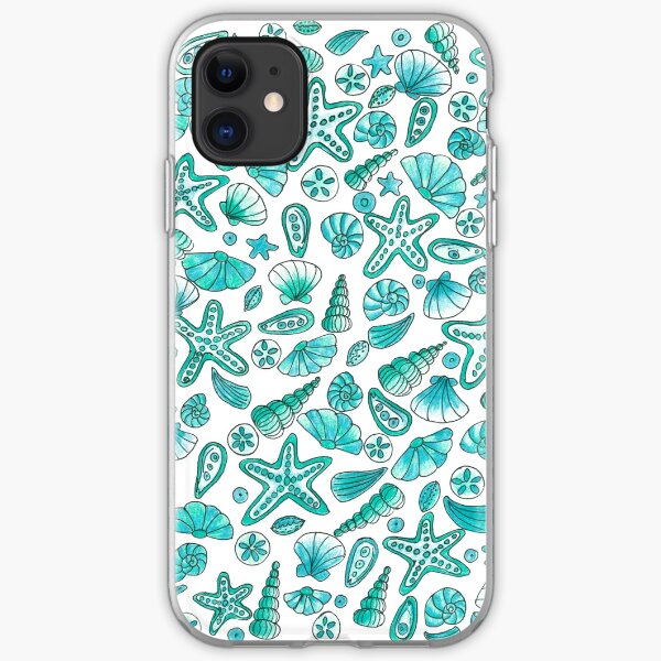 Turquoise seashells iPhone Soft Case