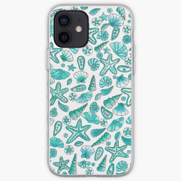 Turquoise seashells iPhone Soft Case
