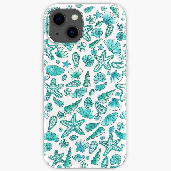 Turquoise seashells iPhone Soft Case