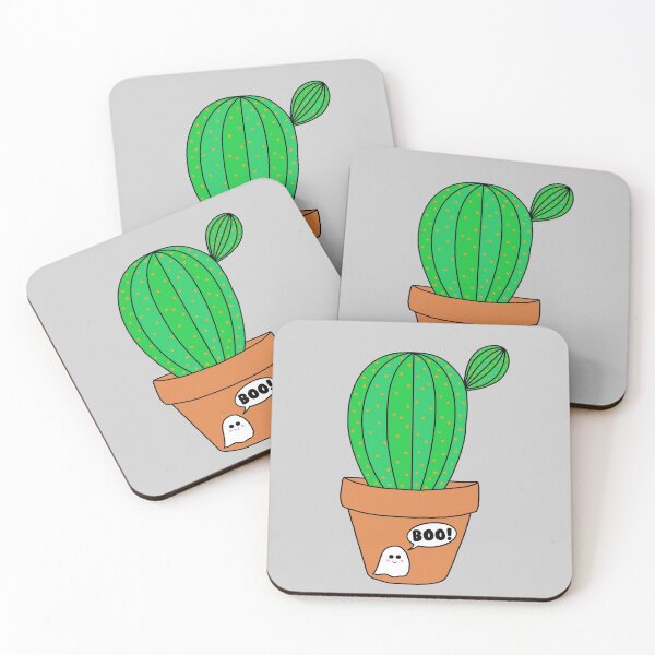 Item preview, Cute Cactus Design #130: Cute Cactus In Halloween Ghost Terra-Cotta Pot designed and sold by DreamCactus.