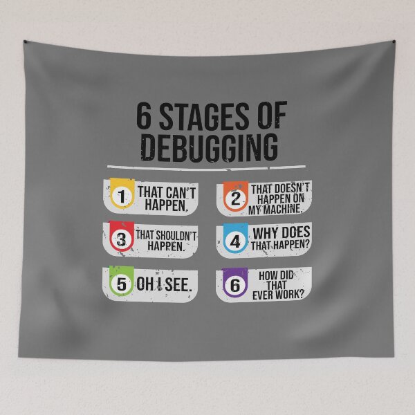 Item preview, 6 Stages Of Debugging Computer Programming  designed and sold by eulonix.