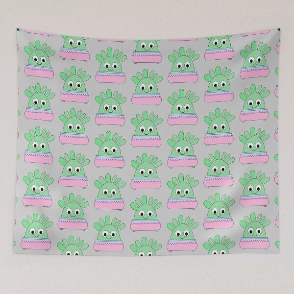 Item preview, Cute Cactus Design #133: Cute Curious Cactus In Pastel Pot designed and sold by DreamCactus.