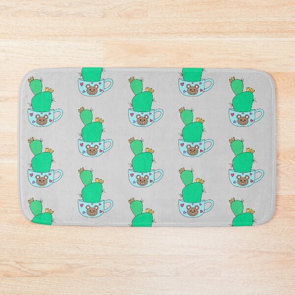Item preview, Cute Cactus Design #137: Green Cactus With Yellow Flowers In Cute Bear Mug designed and sold by DreamCactus.