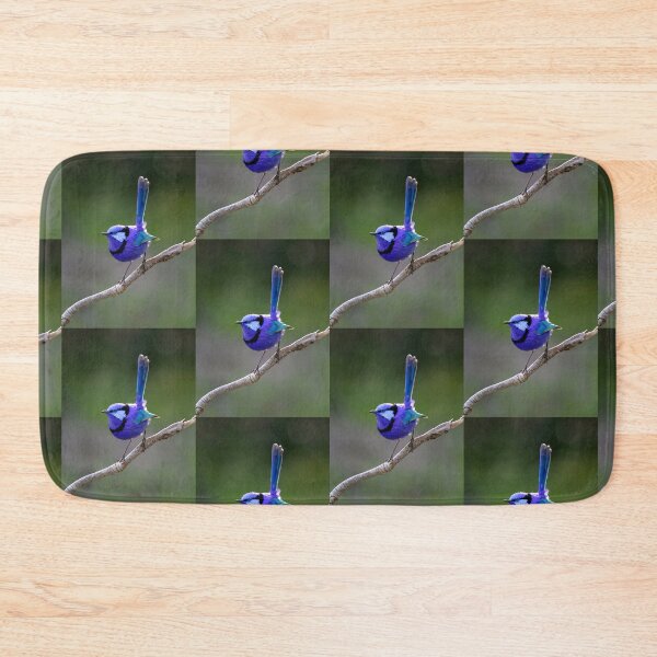 Item preview, Bruce the Blue Wren in afternoon light designed and sold by gwenthewren.