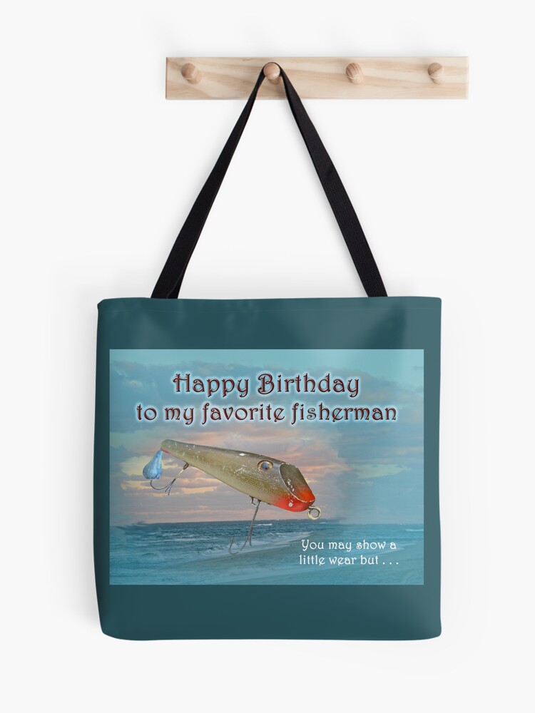 Fisherman Birthday Card - Fishmaster Vintage Fishing Lure