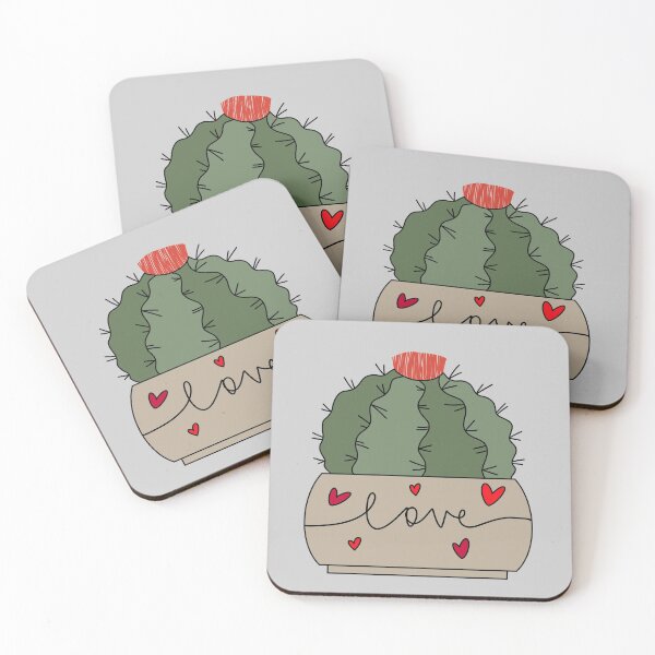 Item preview, Cute Cactus Design #142: Melocactus Cactus In A Cute Love Pot designed and sold by DreamCactus.