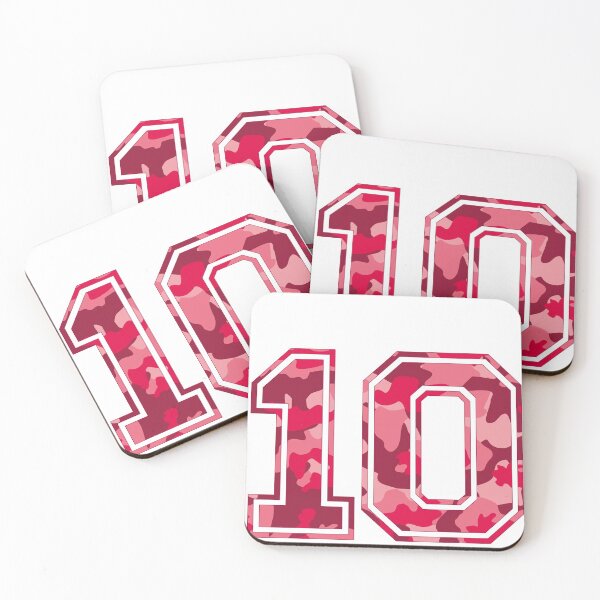Item preview, Team Sports Uniform Number #10 - Pink Camouflage designed and sold by RiplMedia.