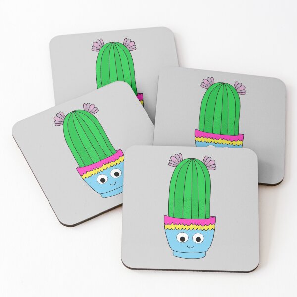 Item preview, Cute Cactus Design #145: Pretty Prickly Pear Cactus In Cute Pot designed and sold by DreamCactus.