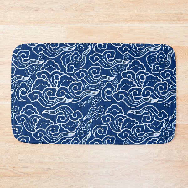 Item preview, Vintage Japanese Clouds, Cobalt Blue and White  designed and sold by Marymarice.
