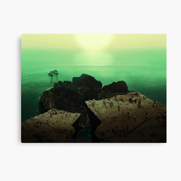 Ocean Mountain & Sun Dreamscape Canvas Print