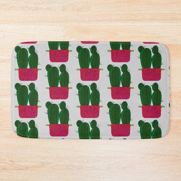 Item preview, Cute Cactus Design #151: Spiky Cacti In Raspberry Inspired Pot designed and sold by DreamCactus.