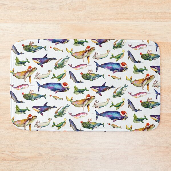 Item preview, Whales on Holiday by dotsofpaint - White designed and sold by dotsofpaint.