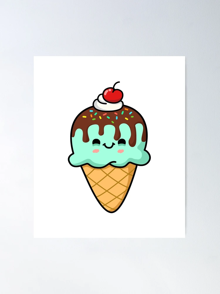 Tiny Ice Cream Cone Patches 3x Mini Kawaii Pastel Dessert Summer