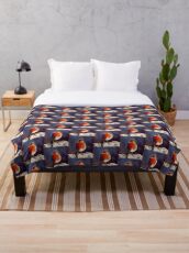 Robin redbreast Throw Blanket