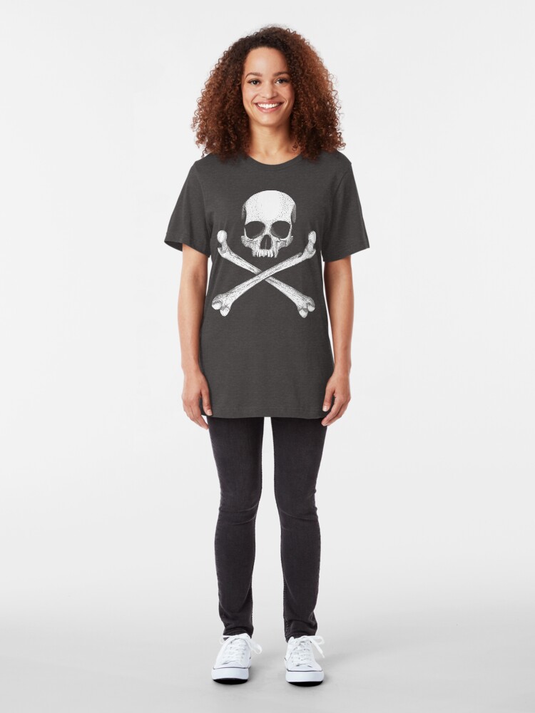 Alternate view of Jolly Roger - Crossbones Slim Fit T-Shirt