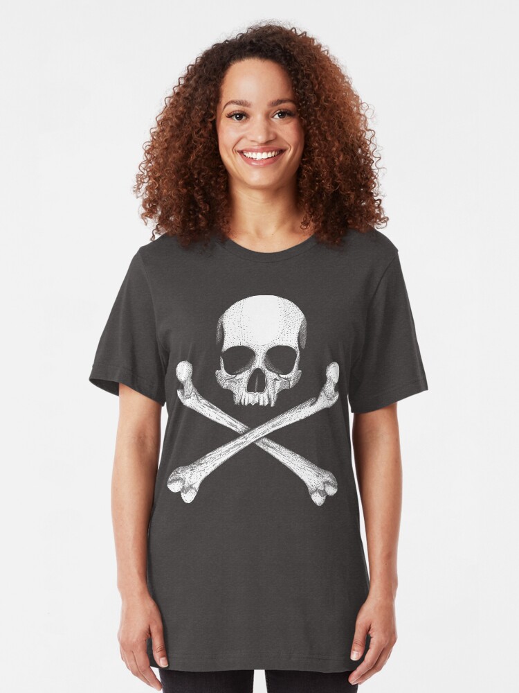 Alternate view of Jolly Roger - Crossbones Slim Fit T-Shirt